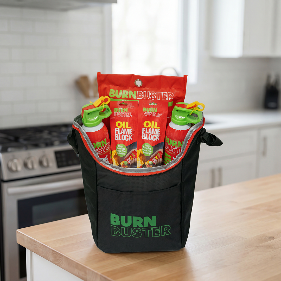 BurnBuster Fire Safety Pack, Complete Fire Protection for Home, Garage & On-the-Go
