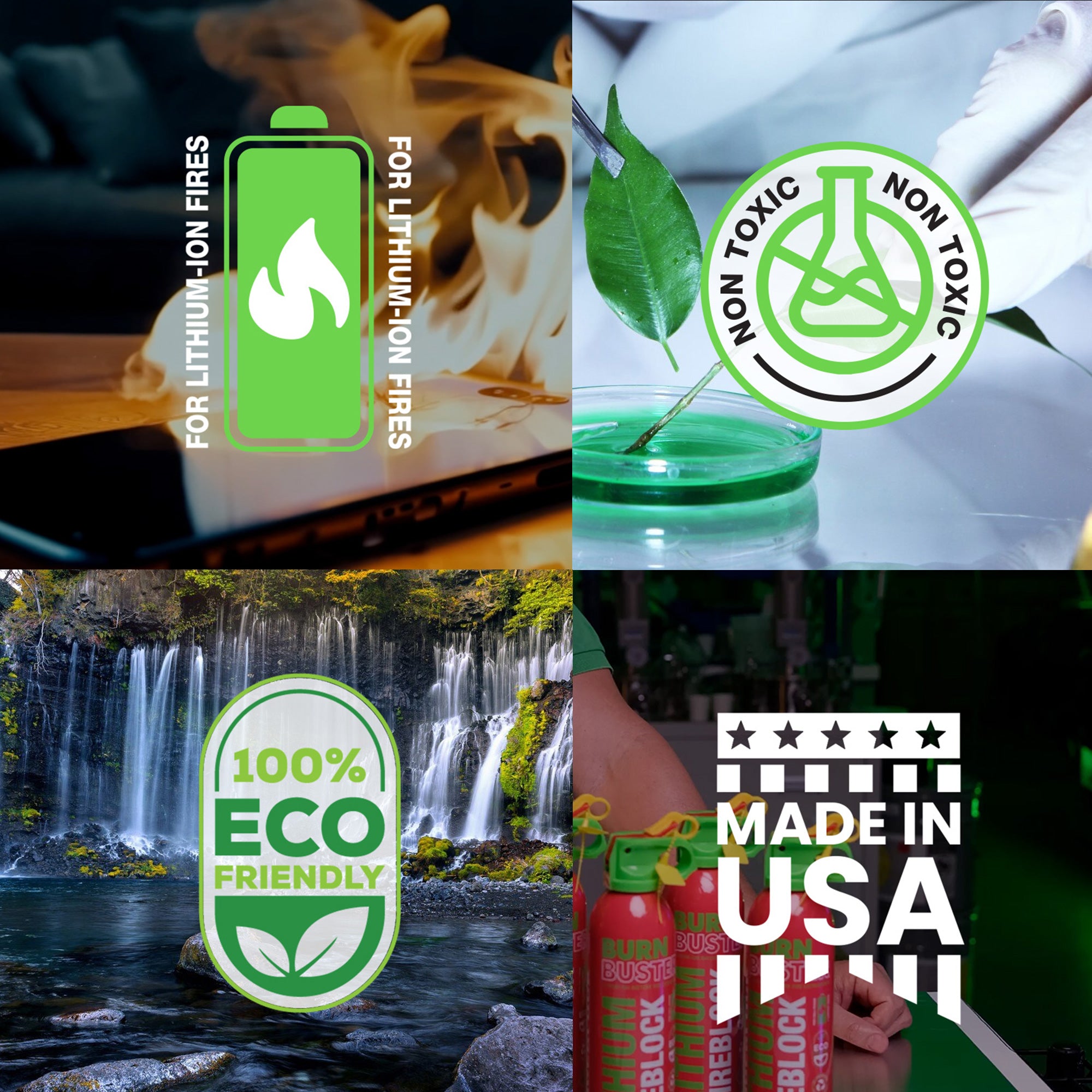 BurnBuster Lithium-Ion Fire Extinguisher