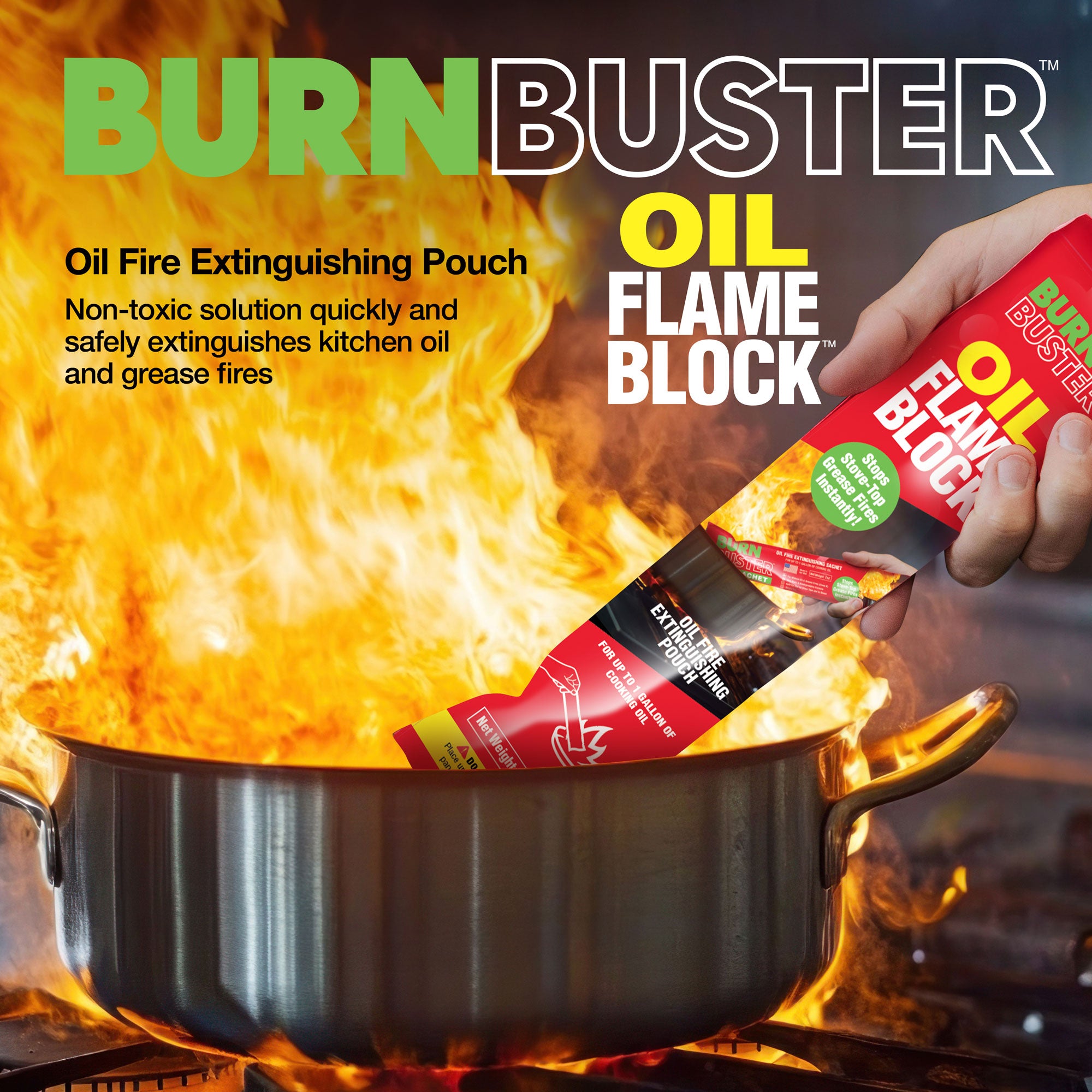BurnBuster Oil Flame Block Pouches