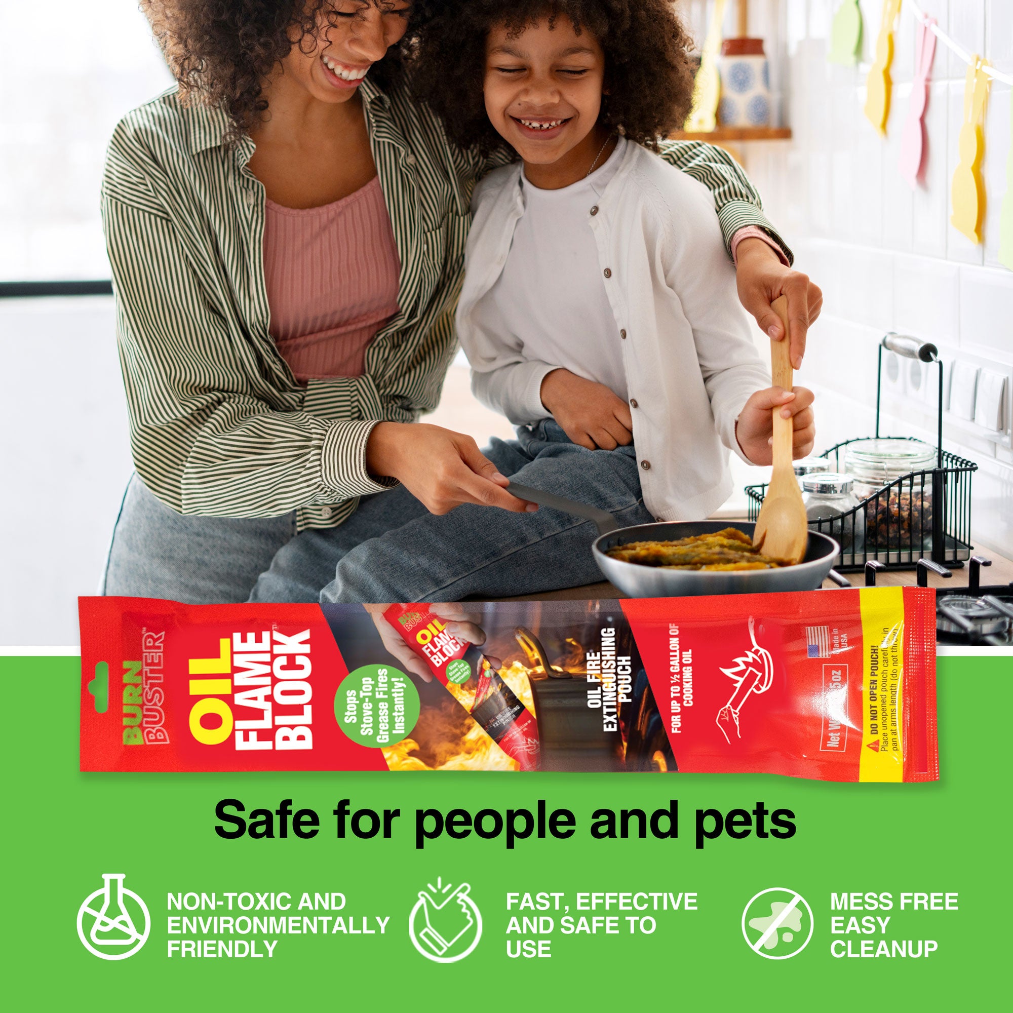 BurnBuster Oil Flame Block Pouches