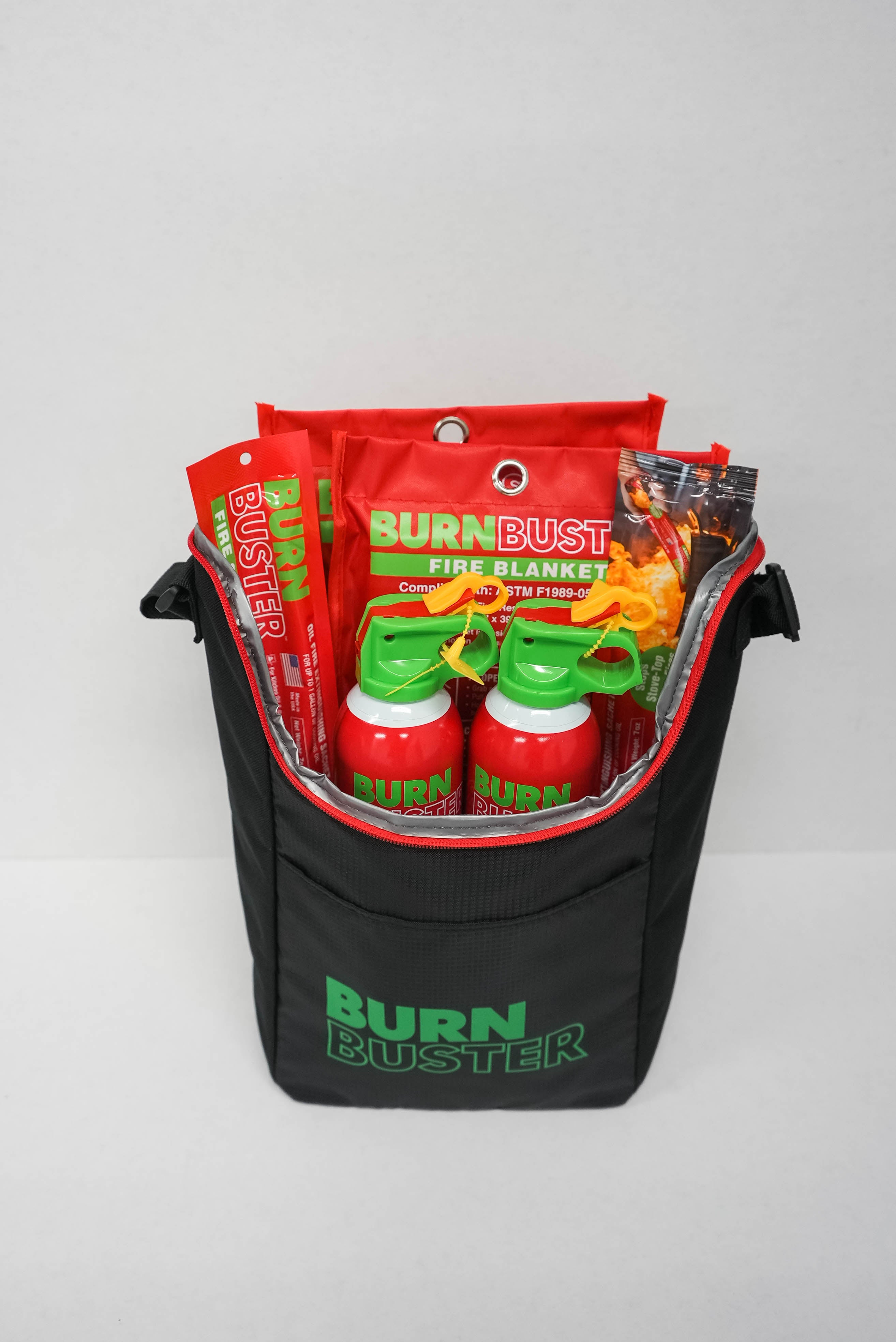 BurnBuster Fire Safety Pack, Complete Fire Protection for Home, Garage & On-the-Go