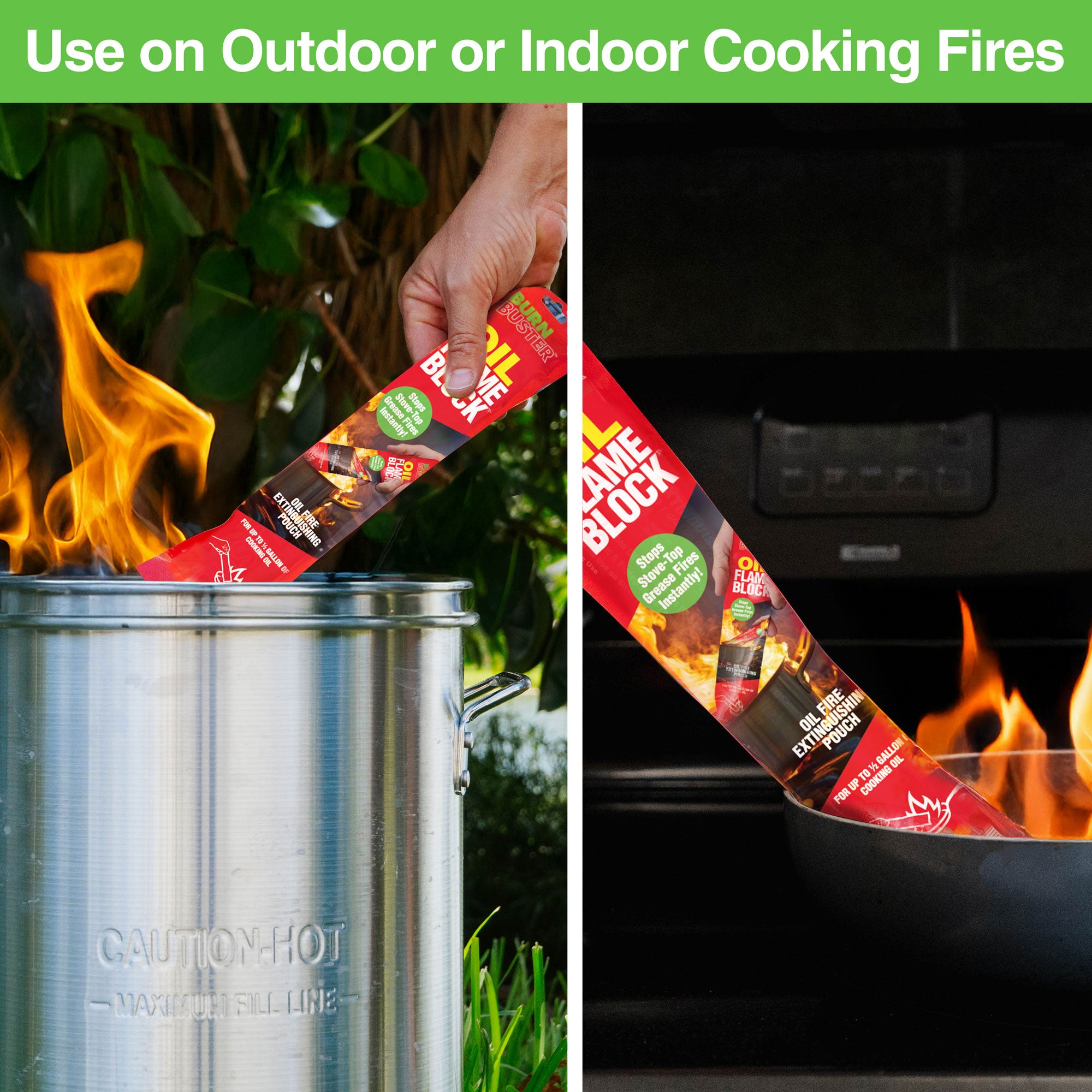 BurnBuster Oil Flame Block Pouches